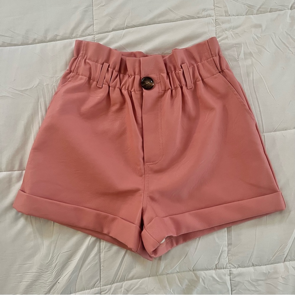 TOPSHOP High Waisted Paper Bag Shorts